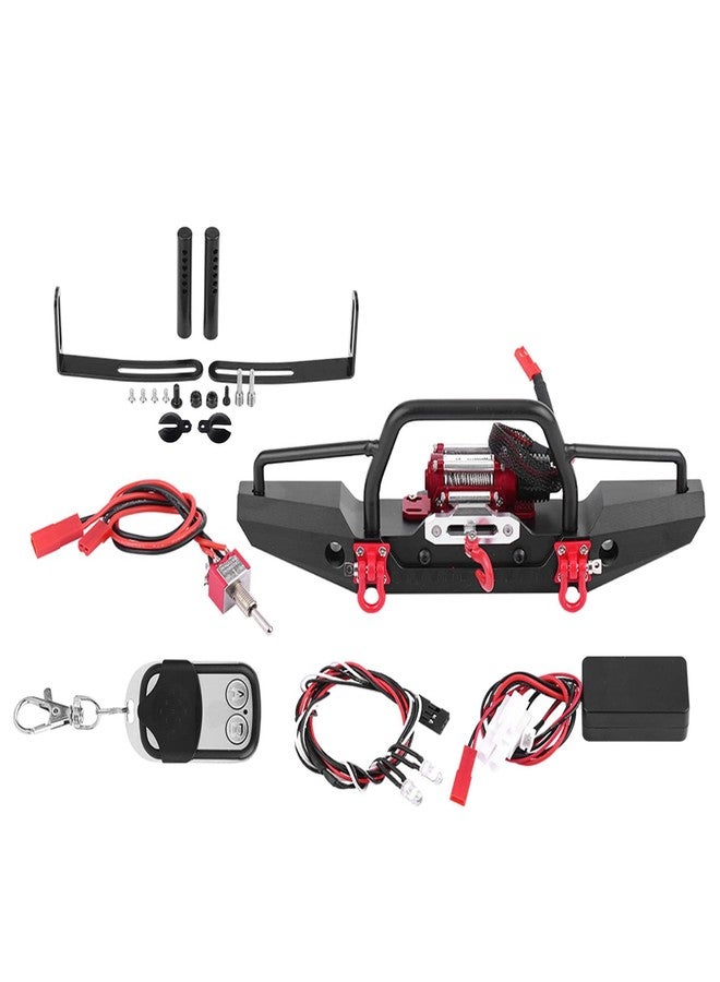VINGVO Metal Front Bumper, RC Car Crawler Upgrade Part, Split Type Design with Winch for RC Car - Image 1
